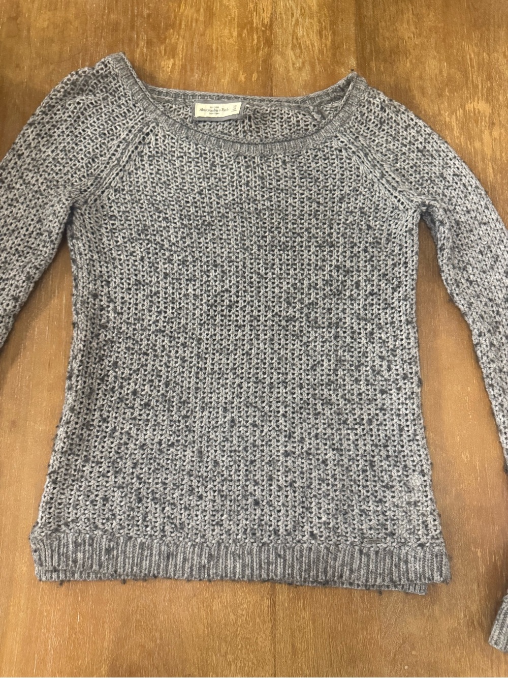 Abercrombie & Fitch Heather Gray Crewneck Sweater